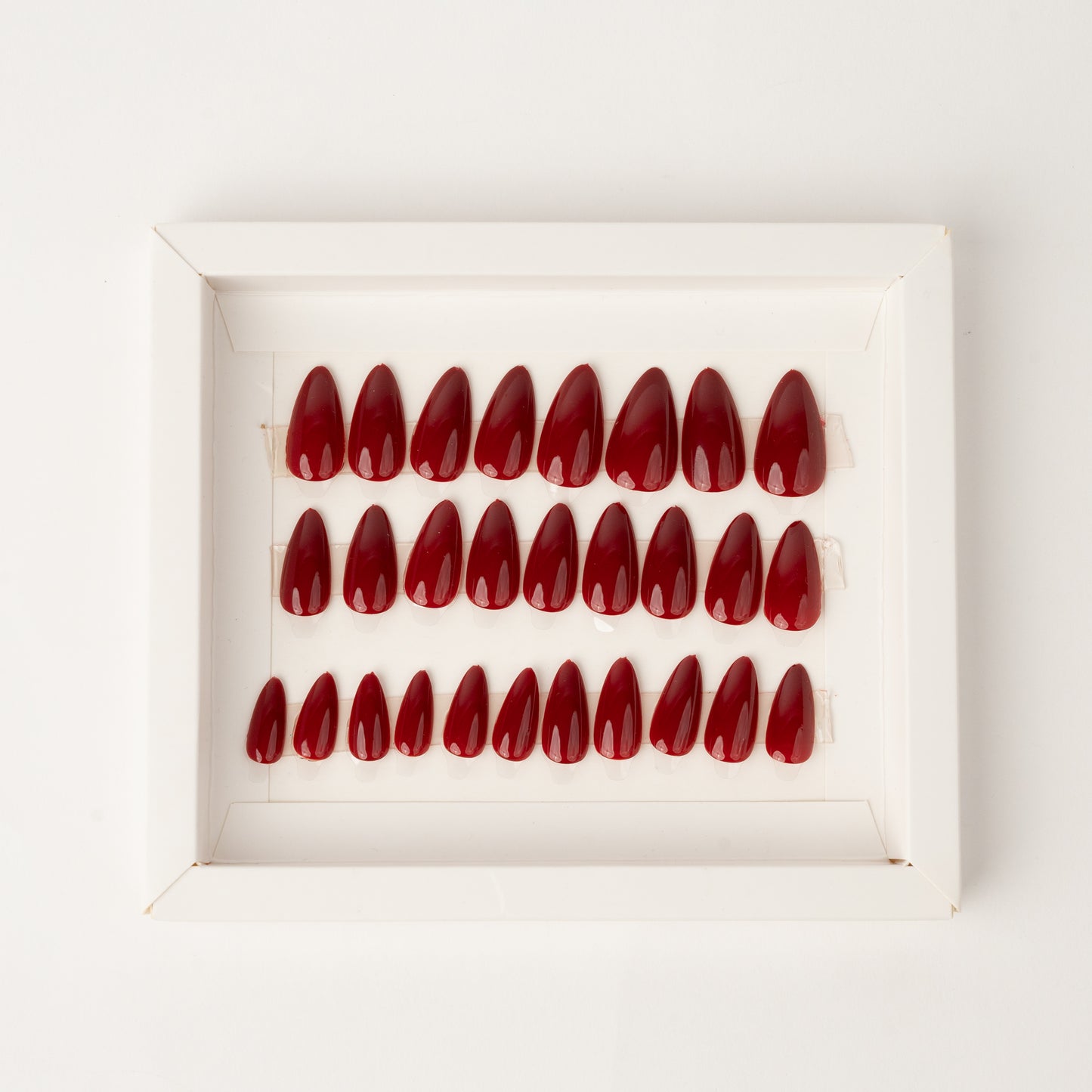 Burgundy Almond Nails